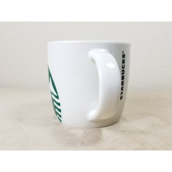 Starbucks Mermaid Logo Coffee Mug Teacup 14oz White Green 2017 Porcelain 3 3/4" - Picture 4 of 13